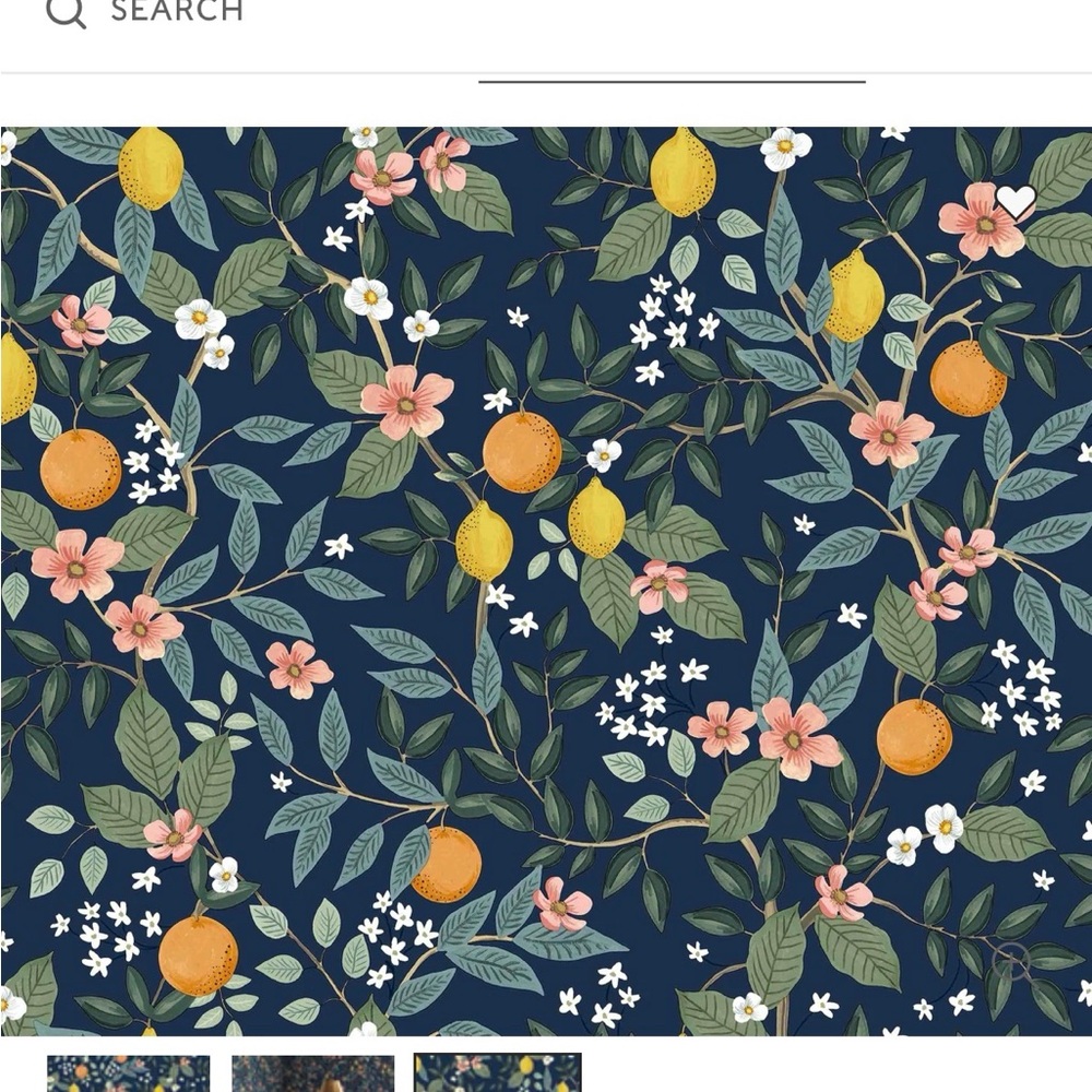 Rifle Paper Co. Citrus Grove Peel ad Sticker in Navy- 2 Rolls. - Picture 2 of 6
